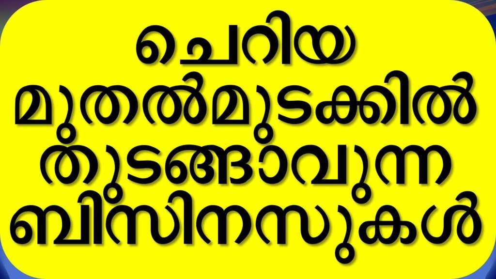 എളുപ്പം ആരംഭിക്കാവുന്ന ചെറുകിട വ്യവസായ സംരംഭങ്ങള്‍